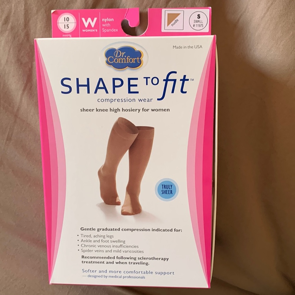 DR. COMFORT nude compression knee high - small